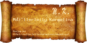 Müllerleily Karmelina névjegykártya